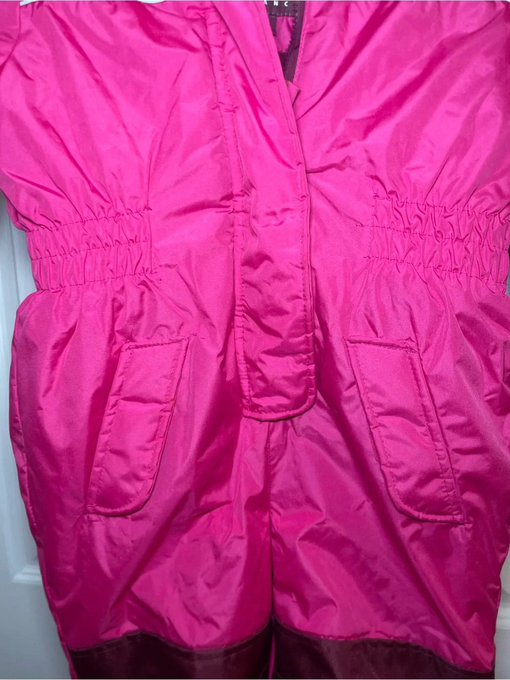 Pink Platinum Girls 4T Pink Insulated One Piece Snowsuit Ski Snow Bib Hooded